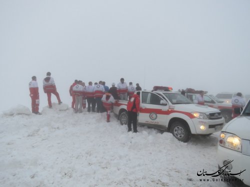 برگزاری مانور برف و کولاک در منطقه اولنگ رامیان