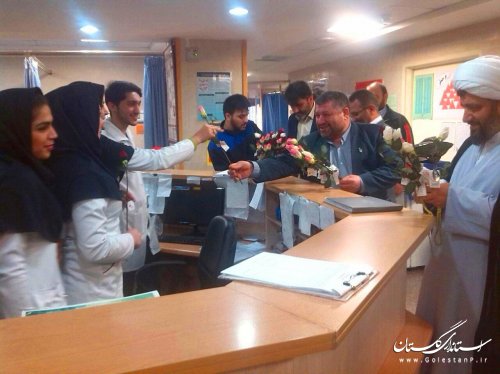 حضور فرماندار در بیمارستان حضرت معصومه (س) آزادشهر