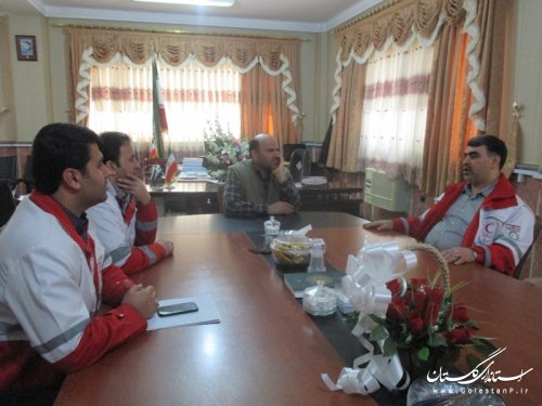 مدیرکل جمعیت هلال احمر استان با فرماندار ترکمن دیدار کرد