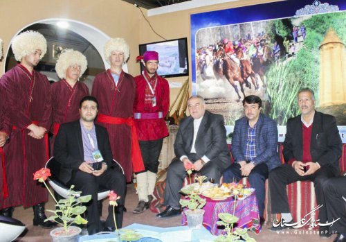 بازدید استاندار از غرفه های میراث فرهنگی گلستان در نمایشگاه بین المللی تهران