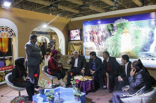 بازدید استاندار از غرفه های میراث فرهنگی گلستان در نمایشگاه بین المللی تهران
