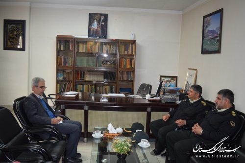 دیدار معاونت فرماندهی انتظامی استان با فرماندار کردکوی