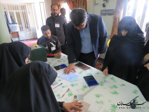 شرکت فرماندار و مسئولین شهرستان رامیان در انتخابات