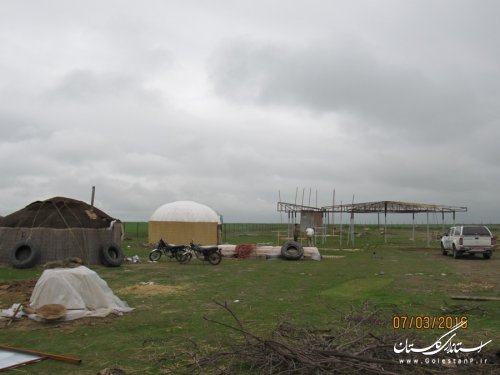 بازدید فرماندارگمیشان از محل استقرار کمپ نوروزی و آماده سازی دهکده توریستی