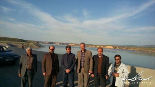 بازدید فرماندار و معاون حفاظت و بهره برداری شرکت آب منطقه ای گلستان از سد بوستان