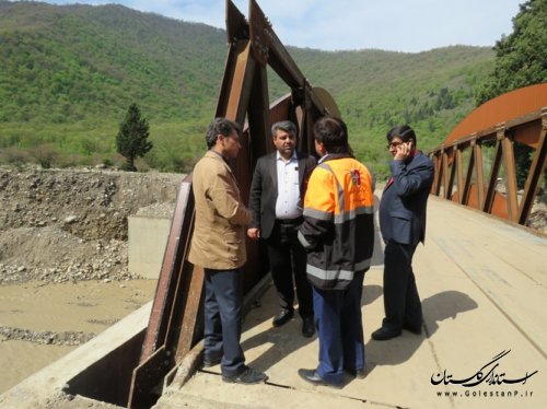 بازدید فرماندار شهرستان رامیان از پل چشمه گل