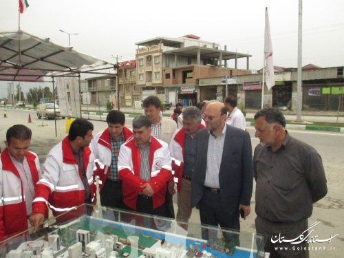 بازدید فرماندار از ستاد تسهیلات سفر شهرستان ترکمن