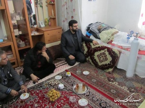 عيادت مديران راه و شهرسازي گلستان از راهدار جانباز