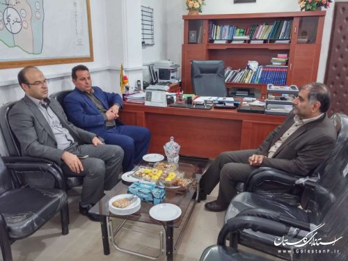 دیدار رییس حوزه بانک ملی کردکوی و بندرگز با فرماندار بندرگز