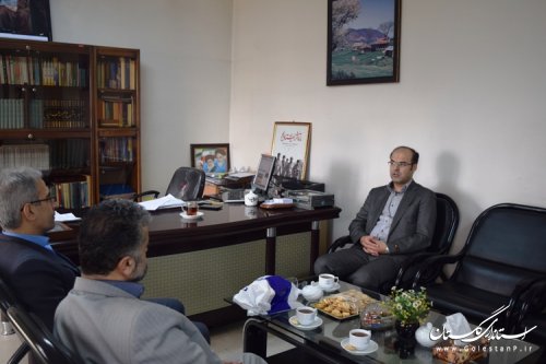 دیدار مدیر حوزه غرب بانک ملی با فرماندار کردکوی