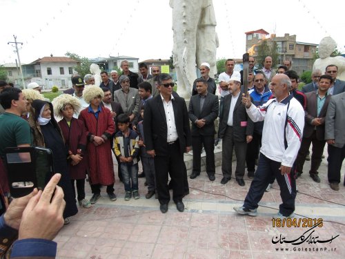 حمل نمادین مشعل اولین المپیاد فرهنگی ورزشی استان در شهرستان گمیشان