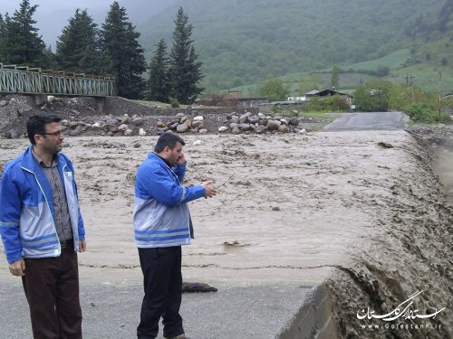 وقوع سیلاب در شهرستان رامیان