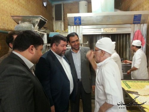 بازدید سرزده فرماندار شهرستان آزادشهر از نانوایی های سطح شهر