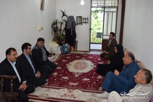 دیدار اعضای شورای اسلامي شهر وشهردار علي آبادكتول با جمعي از جانبازان