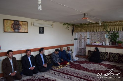 دیدار اعضای شورای اسلامي شهر وشهردار علي آبادكتول با جمعي از جانبازان