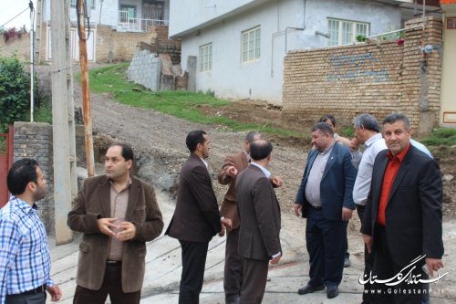 بازدید فرماندار آزادشهر از پروژهای عمرانی روستای سوسرا بخش چشمه ساران