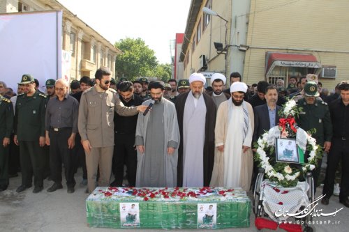 مراسم تشییع جانباز شهید علیرضاخراسانی در گرگان برگزار شد