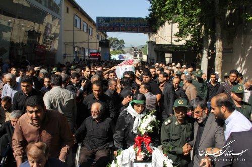 مراسم تشییع جانباز شهید علیرضاخراسانی در گرگان برگزار شد