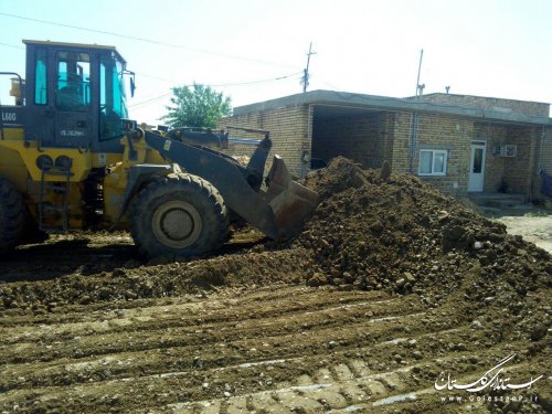 آغاز عملیات اجرایی خاکبرداری و زیرسازی آسفالت خیابان های روستای مالای شیخ غراوی