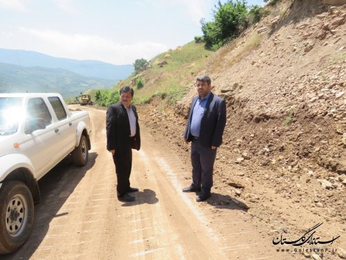 بازدید فرماندار رامیان از روند بهسازی محورهای کوهستانی شهرستان