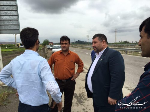 ﻿ بازدید فرماندار از بزرگراه آزادشهر - شاهرود 