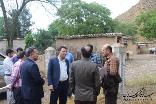 بازدید مدیرکل بحران استان و فرماندار شهرستان مراوه تپه از روستای کچیک