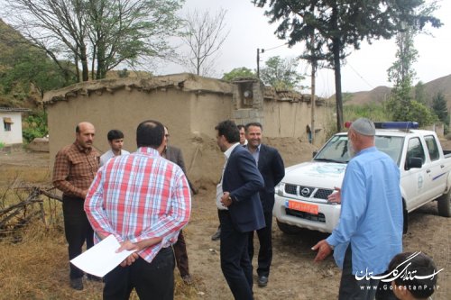 بازدید مدیرکل بحران استان و فرماندار شهرستان مراوه تپه از روستای کچیک