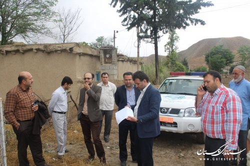 بازدید مدیرکل بحران استان و فرماندار شهرستان مراوه تپه از روستای کچیک