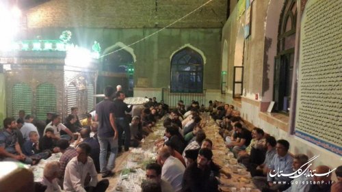 برگزاری مراسم افطار در امامزاده حلیمه خاتون رامیان