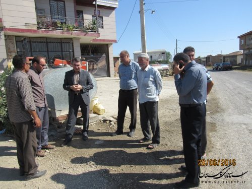 بازدید فرماندار گمیشان از وضعیت آب شرب روستای قره کیله