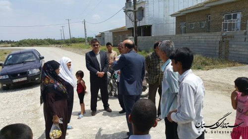 دیدار فرماندار ترکمن با اهالی روستای یموت