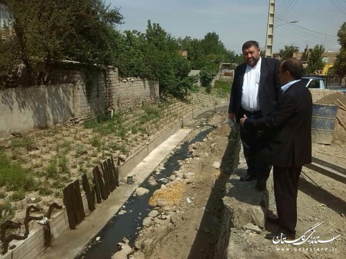 بازدید فرماندار شهرستان آزادشهر از پروژه جمع آوری آب های سطحی