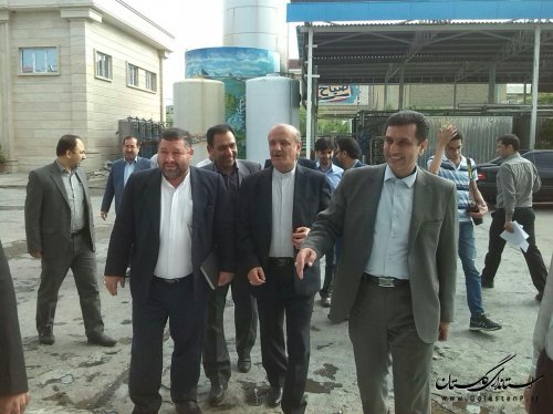 بازدید فرماندار آزادشهر باتفاق سفیر ایران در ترکمنستان از کارخانجات لبنی صباح