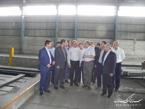 بازدید سفیر ایران در ترکمنستان از خط تولید نورد فولاد شهرستان مینودشت