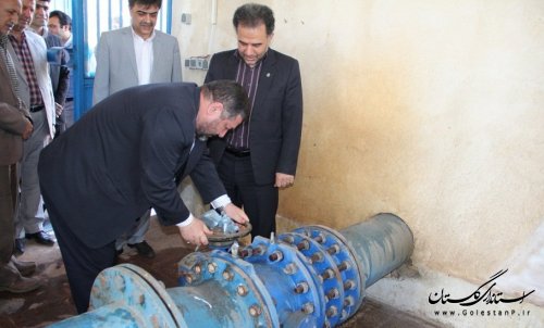 افتتاح پروژه آبرسانی روستایی سرکهریزا و اسلام محله شهرستان آزادشهر