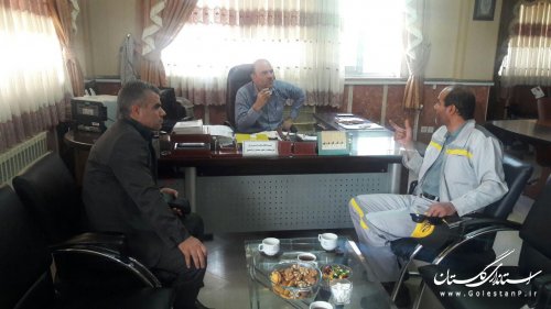 دیدار مدیر پروژه خط دوم راه آهن بندر ترکمن با فرماندار