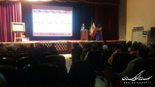 آئین افتتاح متمرکز پروژه های عمرانی اقتصادی شهرستان ترکمن برگزار شد