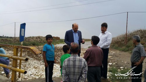 بازدید فرماندار ترکمن از روستاهای بخش مرکزی