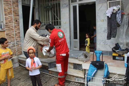 امدادرسانی به 53 خانوار حادثه دیده در سیل و آبگرفتگی گلستان