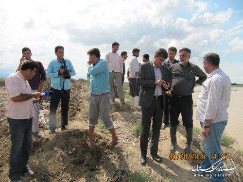 بازدید فرماندار از روند رفع مشکلات سیل در شهرستان ترکمن