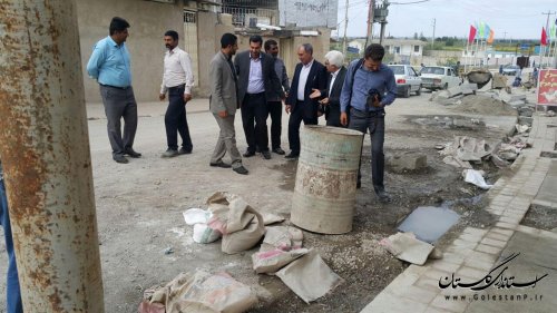 بازدید فرماندار گرگان از روند اقدامات بنیاد مسکن در روستای قلعه محمود
