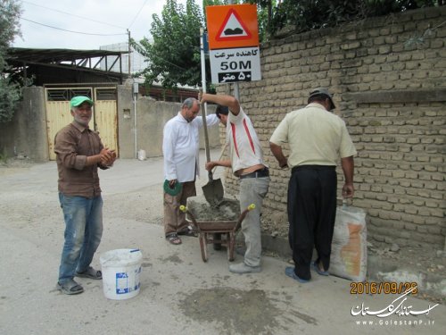 نصب 18 سطل زباله چرخدار در روستای ده حسن خان شهرستان مینودشت
