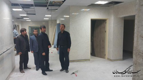 بازدید فرماندار کلاله از زایشگاه در حال ساخت بیمارستان رسول اکرم (ص)