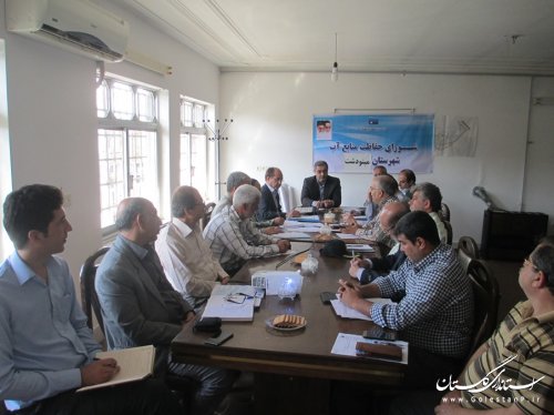 جلسه شورای حفاظت از منابع آب زیرزمینی شهرستان مینودشت برگزار شد