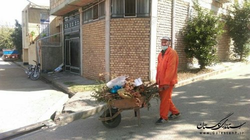پاکسازی خیابان های شهر گالیکش