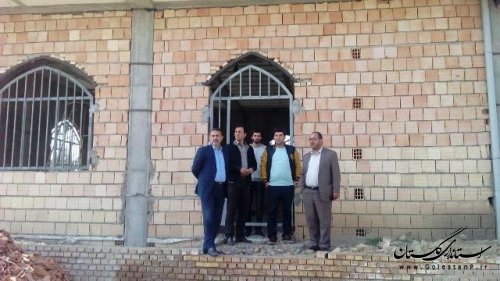 بازديد  فرمانداراز مراحل ساخت خانه هاي عالم درعلی آباد کتول
