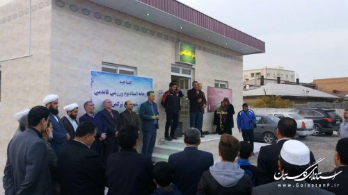 افتتاح نمازخانه استادیوم قاندومی شهرستان ترکمن