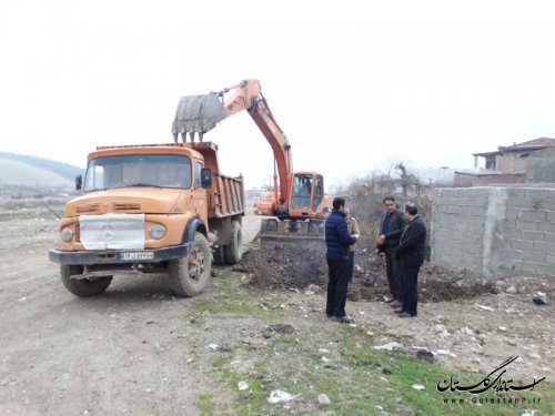 اجرای فاز 2 عملیات احداث کانال در کمربندی غرب رامیان
