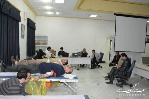 اهدای خون توسط کارکنان  شرکت آب منطقه ای گلستان