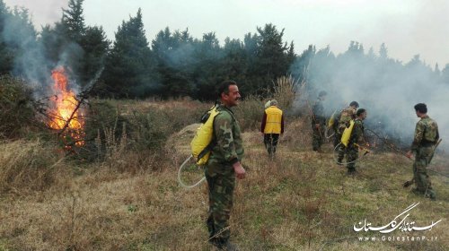 مانور اطفاء حریق در سطح منابع جنگلی شهرستان کردکوی برگزار شد